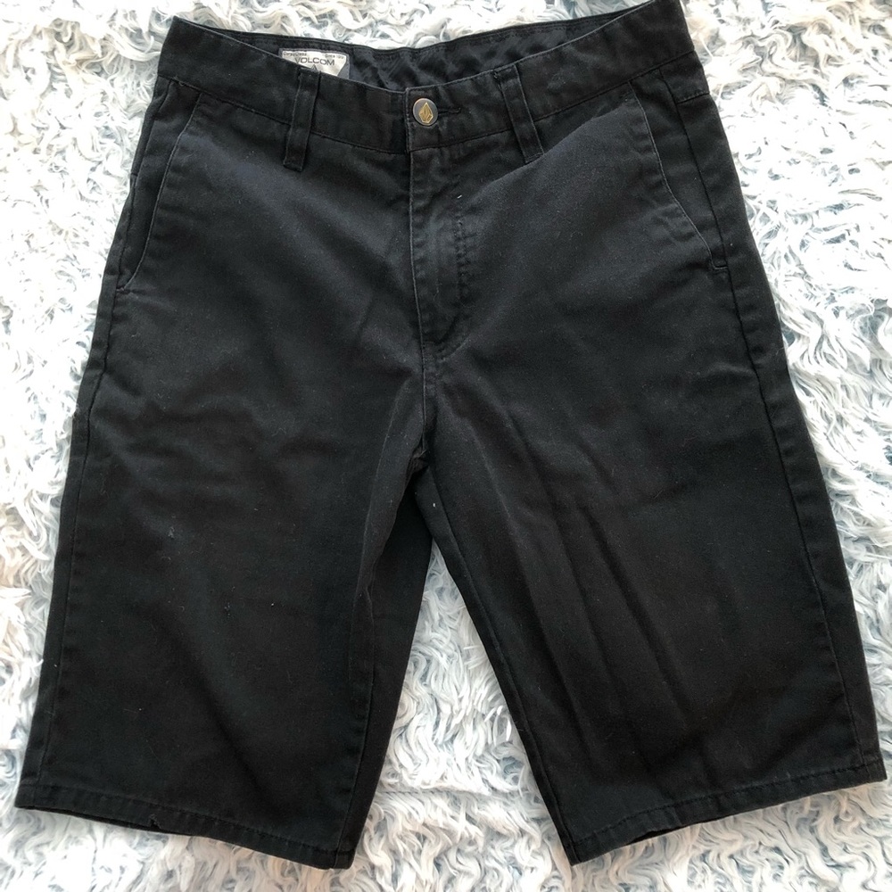 Black Volcom Boy Shorts